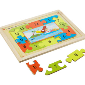 Kinder Creative Magnetic Clock Puzzle with Magnetic Base - Brown-31516