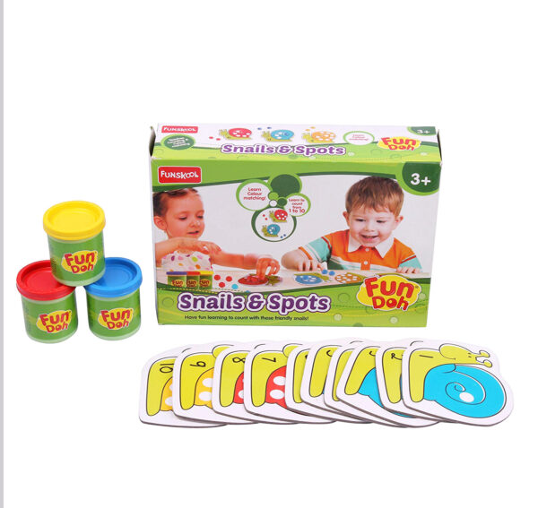 Funskool-Fundough Snails and Spots - Multi Colour-0