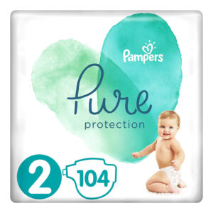 Pampers Pure Disposable Baby Diapers Size 2 - 104 Pcs-31394