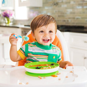 Munchkin Stay Put Divided Suction Plates - Blue/Green -30700