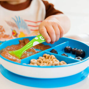 Munchkin Stay Put Divided Suction Plates - Blue/Green -30703