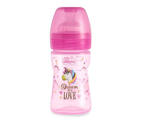 Chicco Fantastic LOVE Baby Bottle Fast Flow (4M+) - 150ml-31460