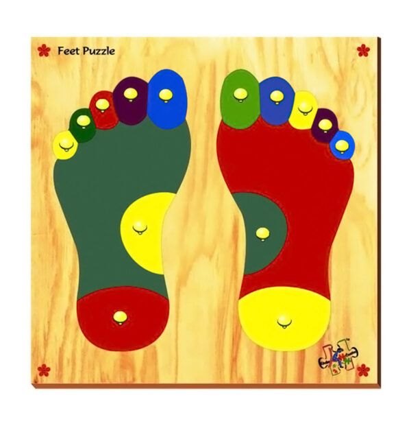 Kinder Creative Feet Puzzle Tray - Multicolor-0