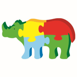Kinder Creative Large Rhinoceros Jigsaw Puzzle-0