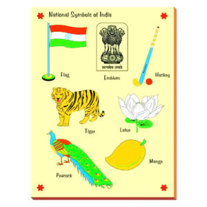 Kinder Creative Wooden Painted Tray - National Symbols of India-0