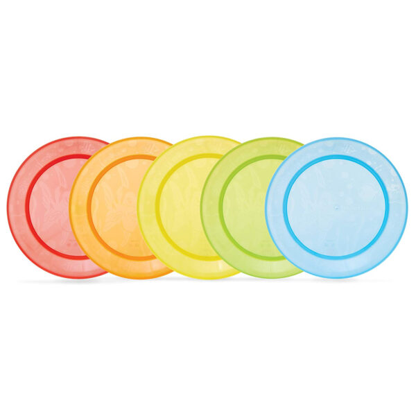 Munchkin Multi Plates (Multicolor) Pack of 5-0