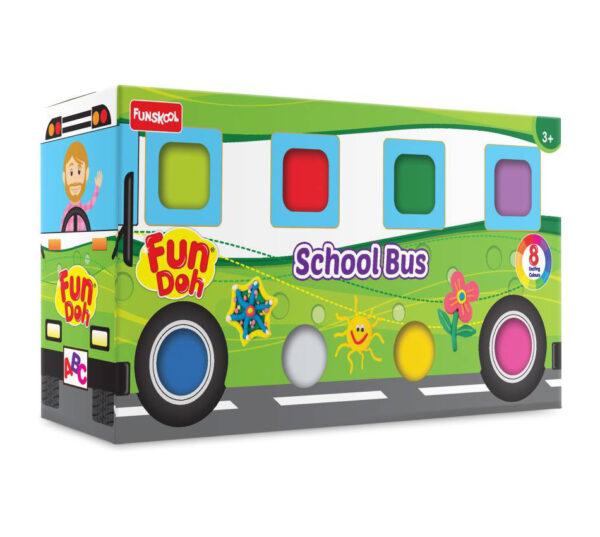 Funskool Fundough School Bus - Multi Color-30821