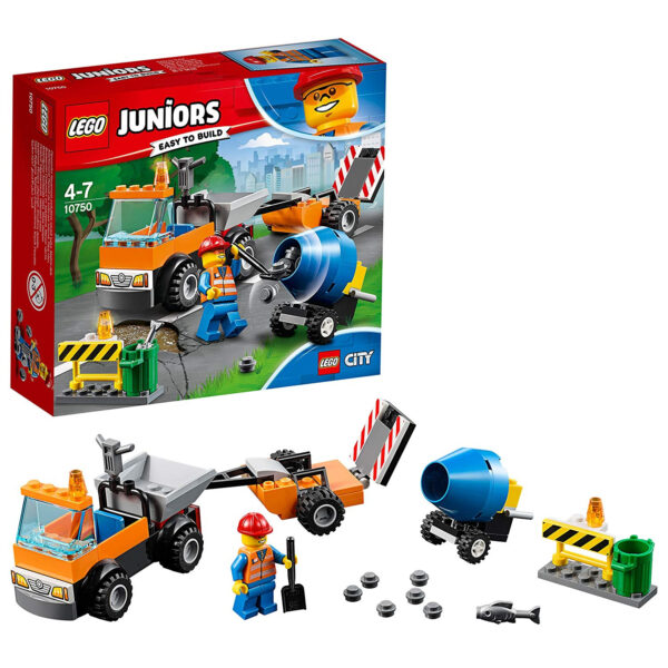 Lego Juniors Road Repair Truck Building Blocks for Kids (10750) - 73 Pcs-0