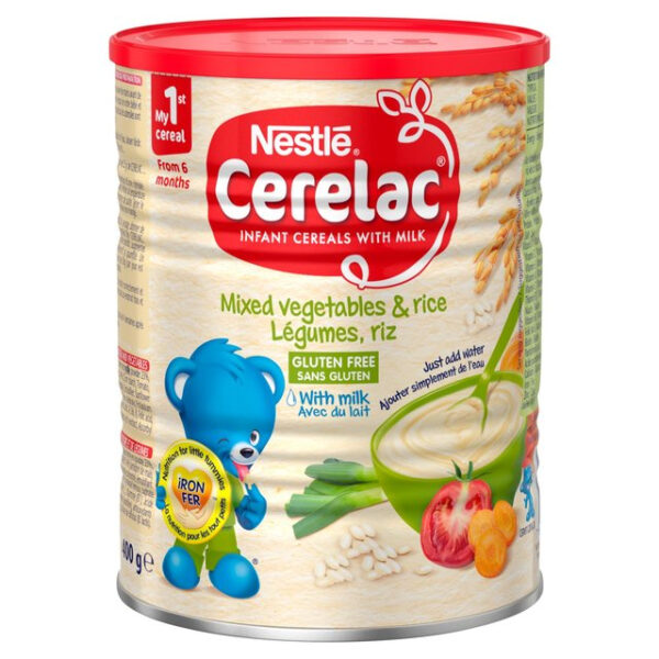 Nestle Cerelac Mixed Vegetables & Rice With Milk 7M (Stage 2) -0