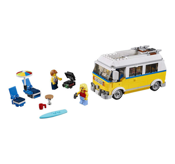 Lego Creator 3in1 Sunshine Surfer Van Building Blocks for Kids (31079) - 379 Pieces-31709