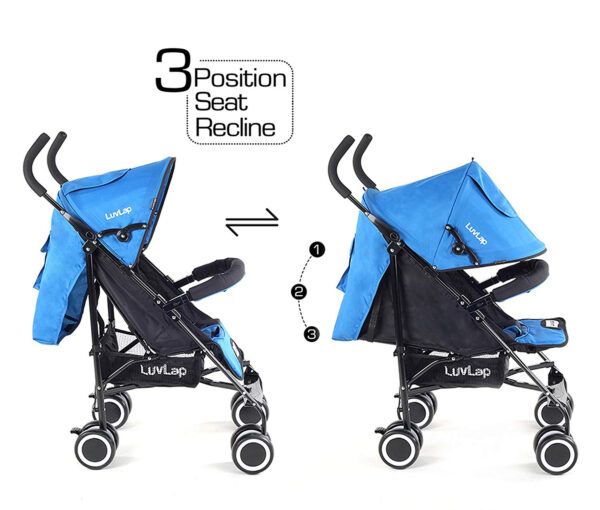 LuvLap City Baby Buggy Cum Stroller (18278) - Blue-32370