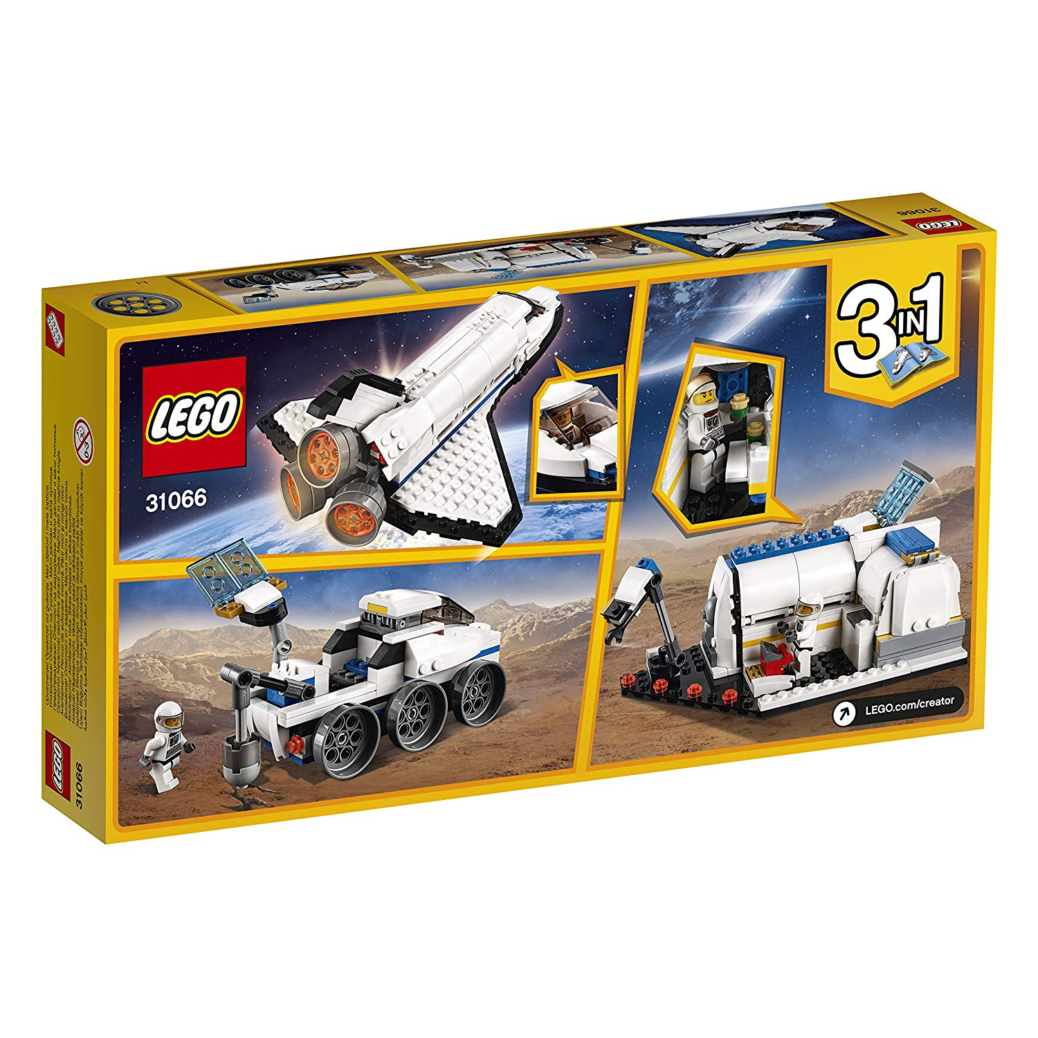 Lego Creator 3in1 Space Shuttle Space Shuttle Explorer (31066) – 285 ...