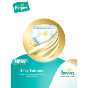 Pampers Premium Care Diapers, Size 1, Newborn, 2-5 kg, Mid Pack, 50 Count-32075