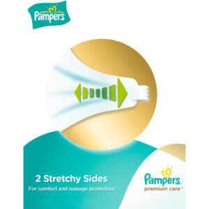 Pampers Premium Care Diapers, Size 1, Newborn, 2-5 kg, Mid Pack, 50 Count-32071