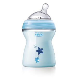 Chicco Natural Feeling Feeding Bottle, Blue - 250ml -32618