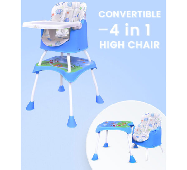 R for Rabbit Cherry Berry Grand - The Convertible 4 in 1 High Chair for Baby/Kids (Blue)-0