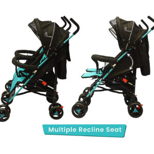 R for Rabbit Ginny and Johnny – The Twin Stroller and Pram (Blue Black)-32868