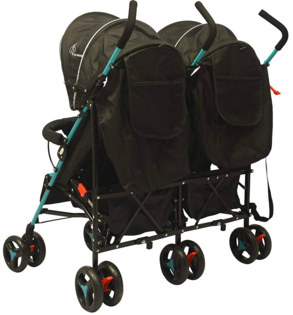 R for Rabbit Ginny and Johnny – The Twin Stroller and Pram (Blue Black)-32874