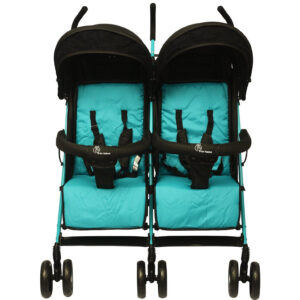 R for Rabbit Ginny and Johnny Twin Stroller – The Compact Twin Stroller for Twins (Blue)-32577