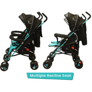 R for Rabbit Ginny and Johnny Twin Stroller – The Compact Twin Stroller for Twins (Blue)-32578