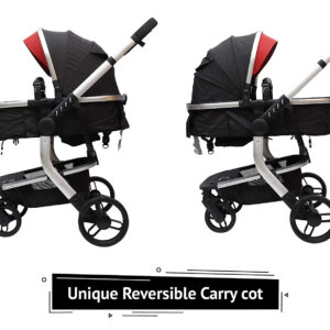 R for Rabbit Hokey Pokey Plus Baby Luxury Stroller and Pram - Ultimate Pram for Baby/Kids (Black)-32886