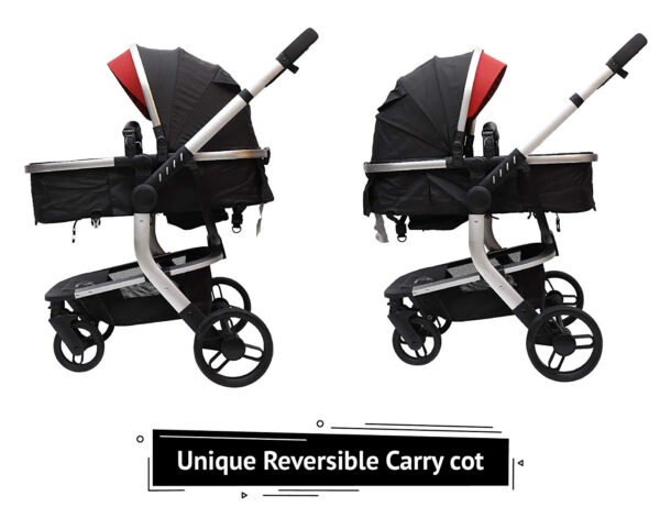 R for Rabbit Hokey Pokey Plus Baby Luxury Stroller and Pram - Ultimate Pram for Baby/Kids (Black)-32886