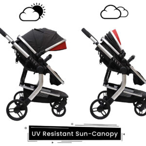 R for Rabbit Hokey Pokey Plus Baby Luxury Stroller and Pram - Ultimate Pram for Baby/Kids (Black)-32891