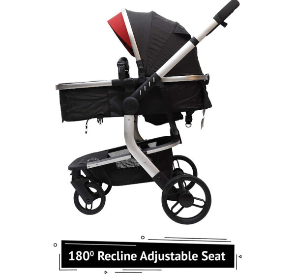 R for Rabbit Hokey Pokey Plus Baby Luxury Stroller and Pram - Ultimate Pram for Baby/Kids (Black)-32892