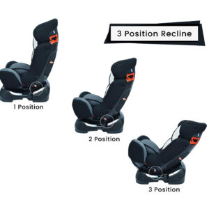 R For Rabbit Convertible Jack n Jill Grand Car Seat for Baby (0-7Y) - Black/Grey Shade-33062