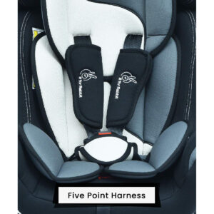 R For Rabbit Convertible Jack n Jill Grand Car Seat for Baby (0-7Y) - Black/Grey Shade-33061