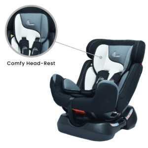 R For Rabbit Convertible Jack n Jill Grand Car Seat for Baby (0-7Y) - Black/Grey Shade-33063