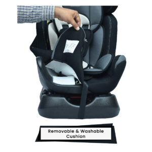 R For Rabbit Convertible Jack n Jill Grand Car Seat for Baby (0-7Y) - Black/Grey Shade-33065