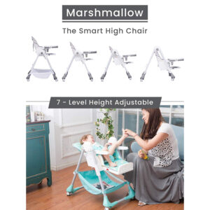 R for Rabbit Marshmallow The Smart High Chair - Grey-33082