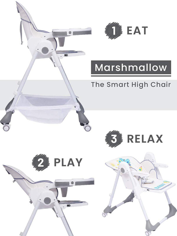 R for Rabbit Marshmallow The Smart High Chair - Grey-33081
