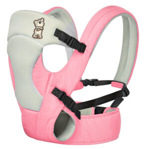 R For Rabbit New Cuddle Snuggle - 3 Way Comfortable Baby Carrier (Pink Grey)-0