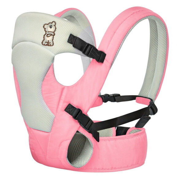 R For Rabbit New Cuddle Snuggle - 3 Way Comfortable Baby Carrier (Pink Grey)-0