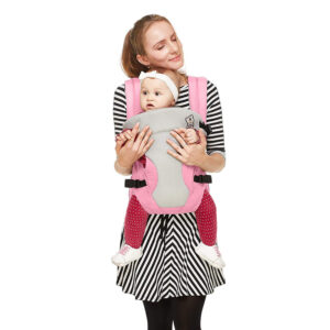 R For Rabbit New Cuddle Snuggle - 3 Way Comfortable Baby Carrier (Pink Grey)-33163