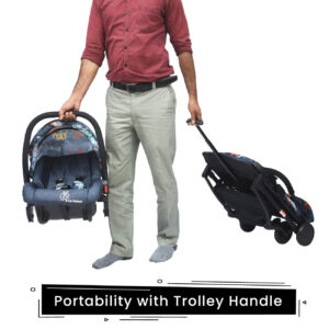 R for Rabbit Pocket Stroller Travel System - The Most Portable Travel System with Stroller and Car Seat (Grey)-32727