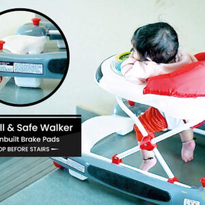 R for Rabbit Ringa Ringa Baby Walker - The Anti Fall Baby Walker Cum Rocker - (Red White)-32955