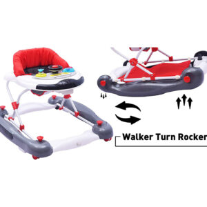 R for Rabbit Ringa Ringa Baby Walker - The Anti Fall Baby Walker Cum Rocker - (Red White)-32954