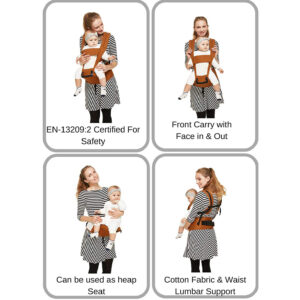 R for Rabbit Upsy Daisy - The Smart Hip Seat Baby Carrier - Brown/Cream-33269