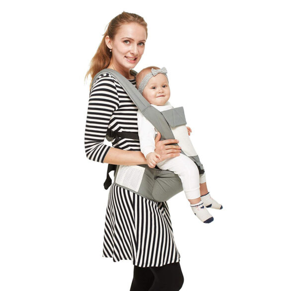 R for Rabbit Upsy Daisy Smart Hip Seat Baby Carrier - Grey Cream-33239