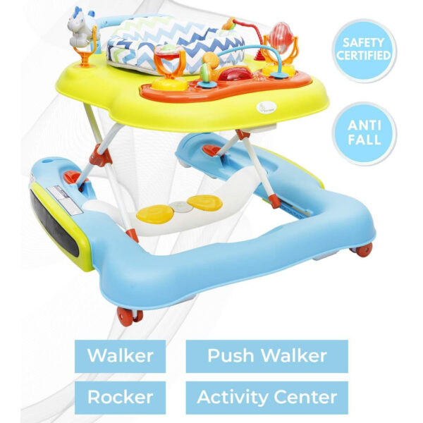 R for Rabbit TIK Tok - The 4 in 1 Baby Walker Cum Activity Center (Walker, Rocker, Push Walker, Activity Center)-0