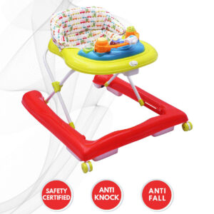 R for Rabbit Zig Zag Baby Walker - The Anti Fall Safe Baby Walkers (Red Green)-0