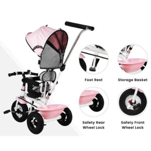 R for Rabbit Tiny Toes Sportz - The Stylish Plug N Play Tricycle For Babies Pink-33303