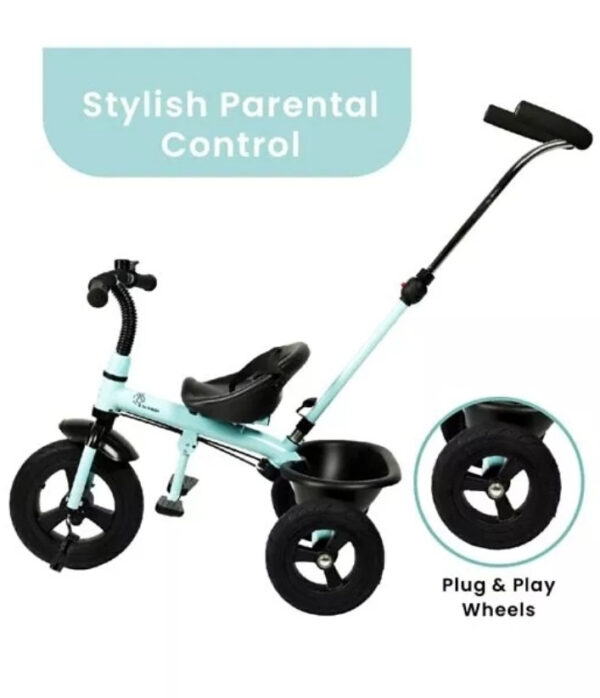 R for Rabbit Tiny Toes Grand The Smart Plug N Play Tricycle - Aqua Blue-33328