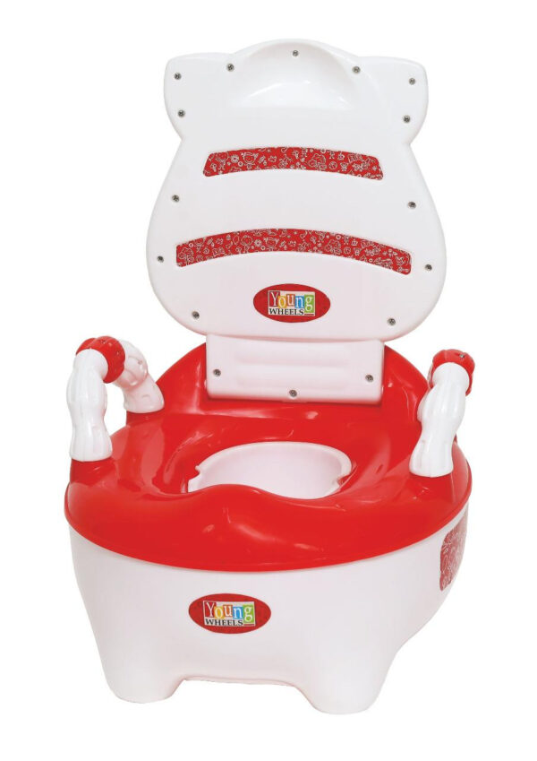 Young Wheel Baby Chair & Potty Trainer 2 in 1- Red -0