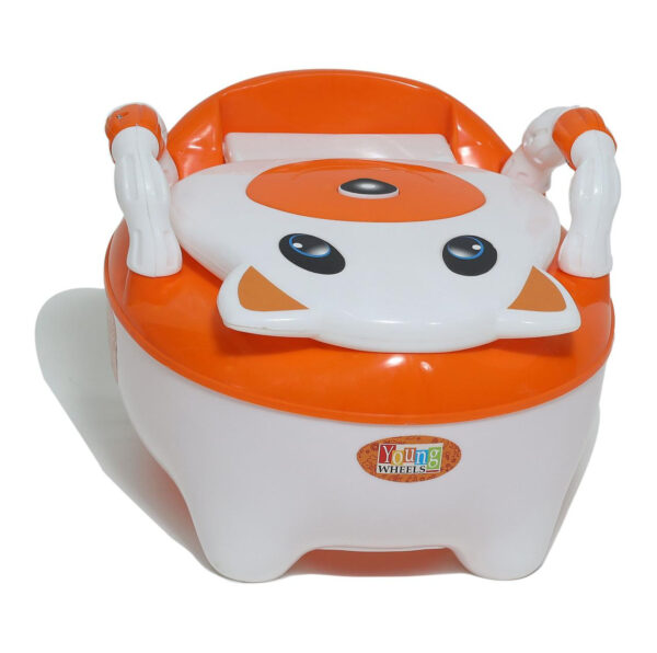 Young Wheel Baby Chair & Potty Trainer 2 in 1- Orange-0