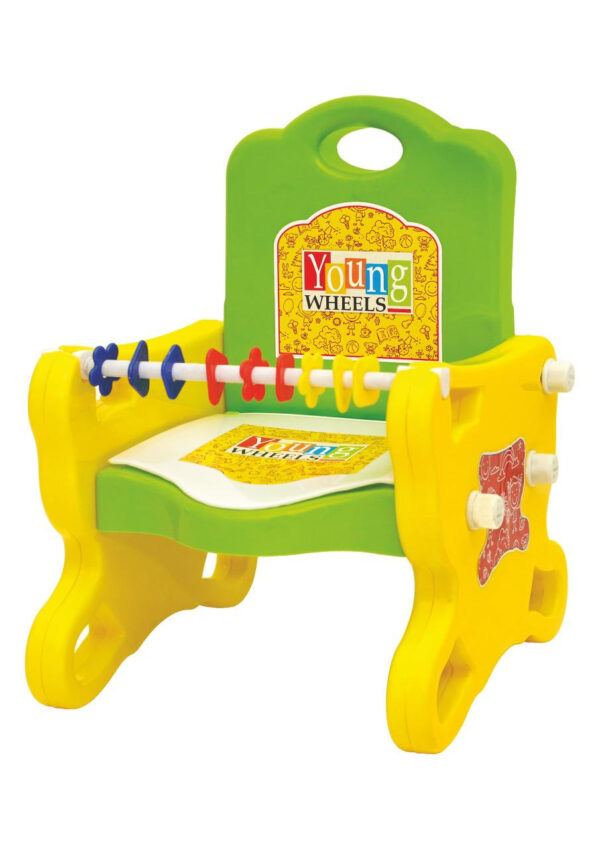 Young Wheel Peep-Peep Potty Training Seat Cum Baby Chair 2 in 1- Green-0